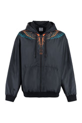 Hooded nylon jacket